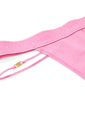 Logo Cotton Strappy Thong Panty