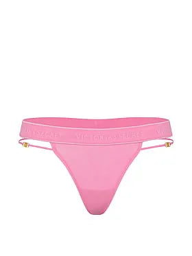 Logo Cotton Strappy Thong Panty