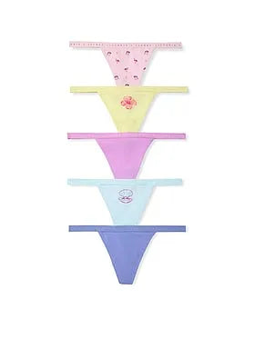5-Pack Stretch Cotton V-String Panties