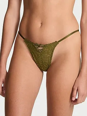Lacie Lace-Up Bow String Thong Panty