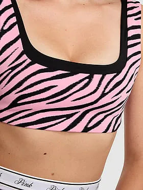 Relay Double Up Square-Neck Bra