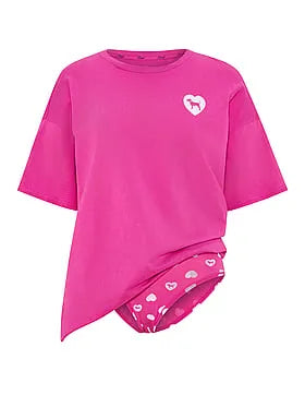 Cotton Side-Slit Tee & Panty Set