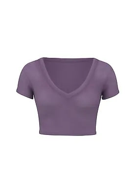 All-Day Cottonâ¢ V-Neck Cropped Tee