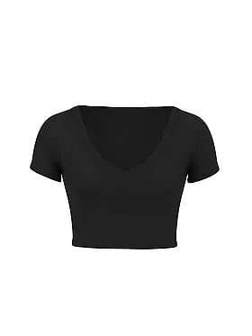 All-Day Cottonâ¢ V-Neck Cropped Tee
