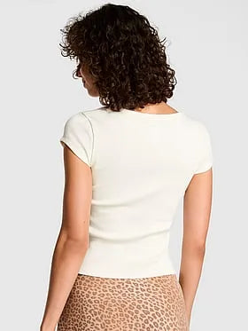 Vintage Ribbed Scoop Tee