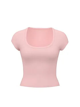 Vintage Ribbed Scoop Tee
