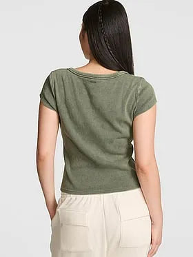 Vintage Ribbed Scoop Tee