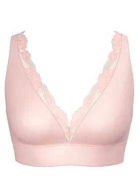 Mastectomy Lace-Trim Plunge Bralette