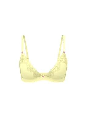 Cotton Shadow Stripe Unlined Triangle Bralette