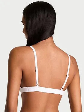 Cotton Shadow Stripe Unlined Triangle Bralette