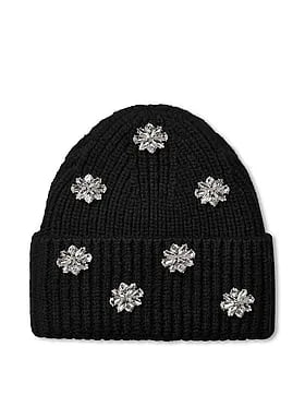 Embellished Knit Cuff Beanie