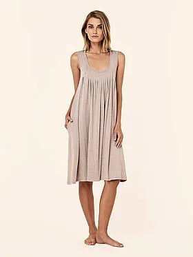 Kate Modal Pleat Front Midi Length Nightie