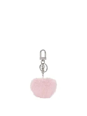 Faux-Fur Heart Keychain Charm