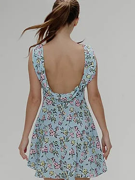 Emilia Satin Floral Mini Dress