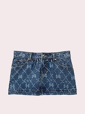 PINK x LoveShackFancy Flirty Denim Skirt