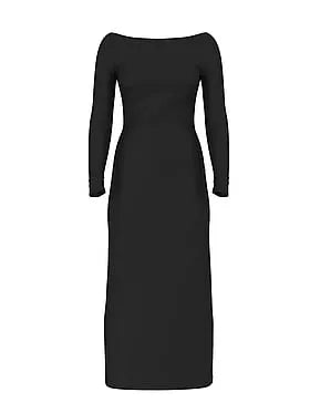 SoSleekâ¢ Long-Sleeve Low-Back Maxi Dress