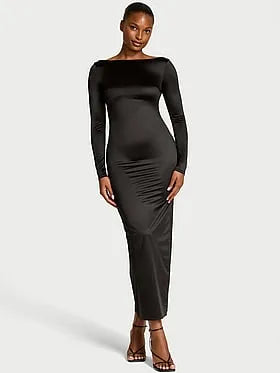 SoSleekâ¢ Long-Sleeve Low-Back Maxi Dress