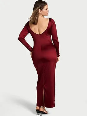 SoSleekâ¢ Long-Sleeve Low-Back Maxi Dress