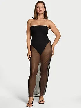 Sheer Reveal Rose Lace Corset Dress