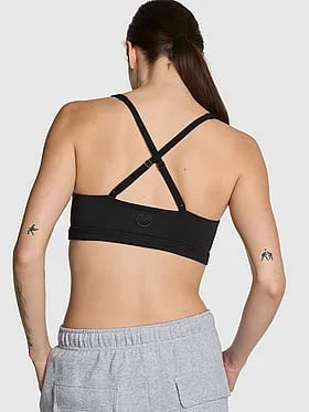 PINK Relayâ¢ Criss-Cross Plunge Sports Bra