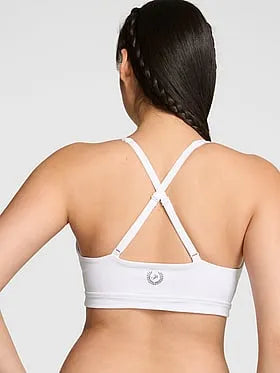 PINK Relayâ¢ Criss-Cross Plunge Sports Bra