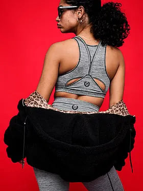 Relay Cut-Out High-Neck Sports Bra