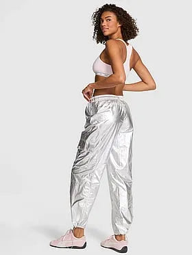 Metallic Barrel Cargo Pants