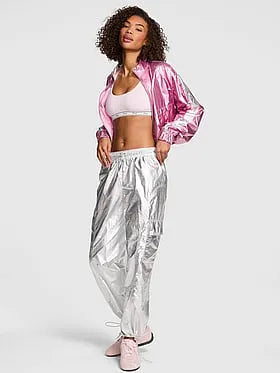 Metallic Barrel Cargo Pants