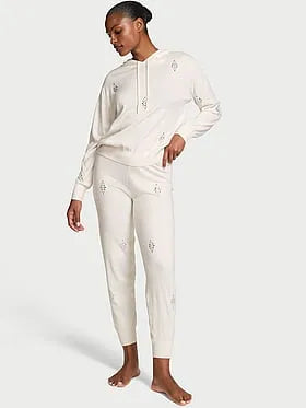 Luxe Knit Crystal Sparkle Jogger Pants