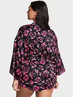 Signature Satin Mini Robe