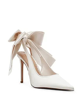 Teacup Satin Slingback Heels