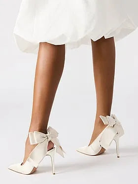 Teacup Satin Slingback Heels
