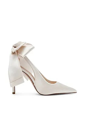Teacup Satin Slingback Heels