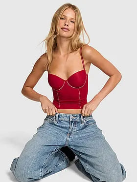 PINK Winkâ¢ Lightly Lined Corset Top