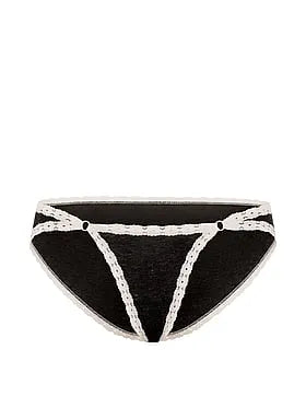 Cotton Lace-Trim Low-Rise Cheeky Panty
