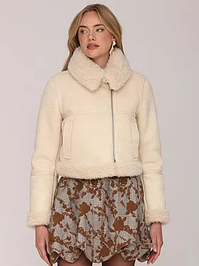 Cropped Shearling Jacket
