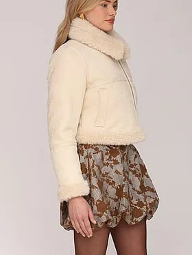 Cropped Shearling Jacket