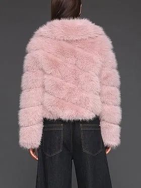 Luxe Faux-Fur Paneled Coat