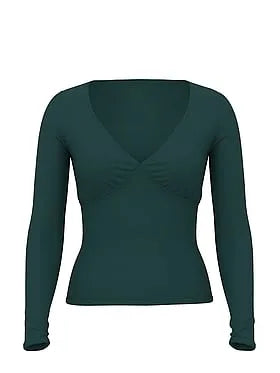 PINK Base Stretchâ¢ Ruched Long-Sleeve Tee