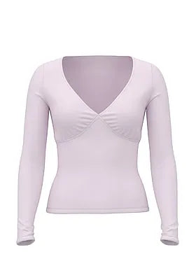 PINK Base Stretchâ¢ Ruched Long-Sleeve Tee