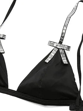 Sparkle Crystal Bow Triangle Bra