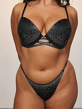 Sparkle Crystal Shine Cradle Push-Up Bra