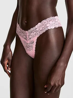 PINK Winkâ¢ Lace Thong Panty