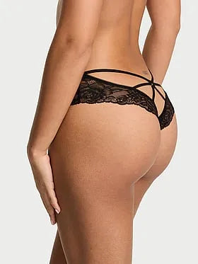Lace Strappy Hardware Peekaboo Cheeky Panty