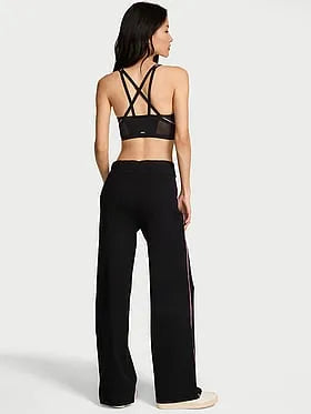 Tipped Knit Wide-Leg Sweater Pant