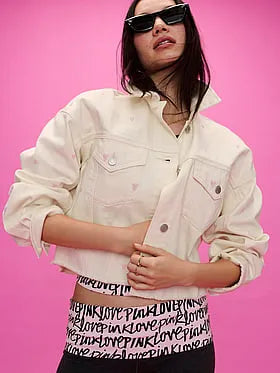 Denim by PINK Cut-Oï¬ Trucker Jacket