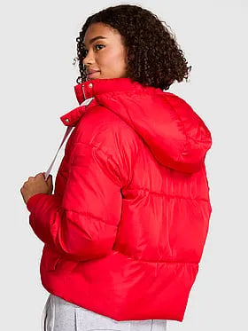 Marshmallow Cropped Puï¬er Jacket