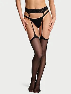 Very Sexy Lace-Trim Suspender Thigh Highs
