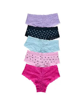 5-Pack PINK Winkâ¢ Lace Cheeky Panties