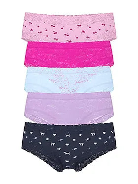5-Pack PINK Winkâ¢ Lace Cheeky Panties